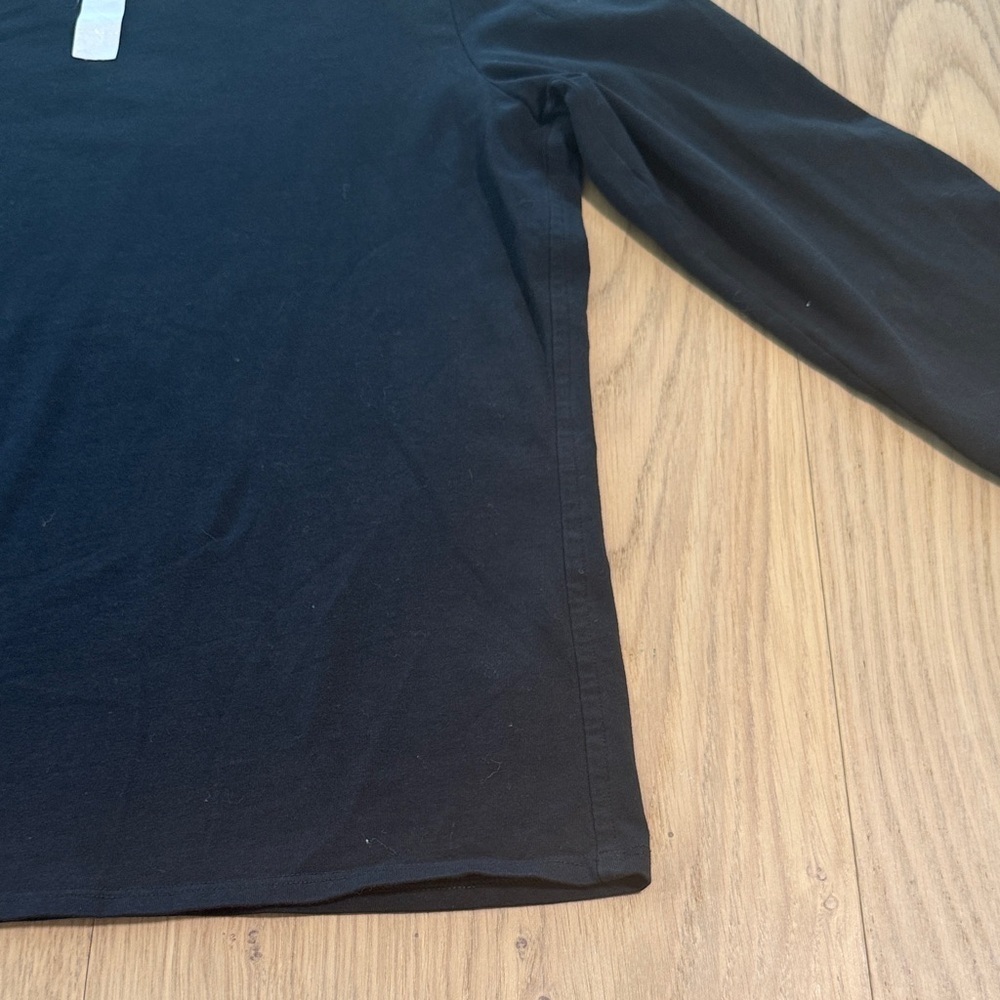Lululemon Athletica Black Organic Cotton Crew Neck Top - Small - Picture 3 of 7